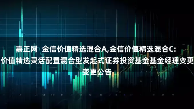 嘉正网  金信价值精选混合A,金信价值精选混合C: 金信价值精选灵活配置混合型发起式证券投资基金基金经理变更公告
